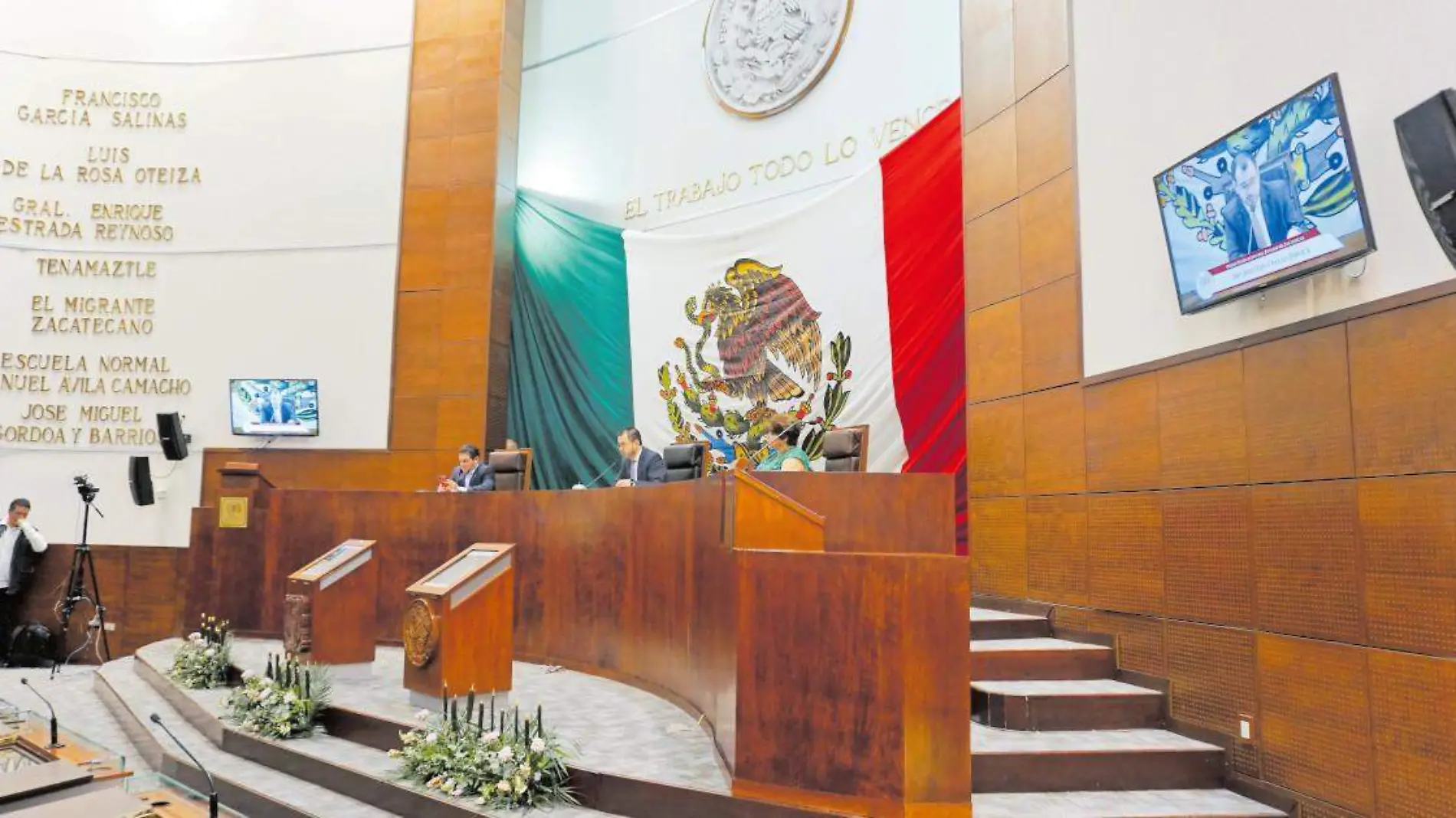 Sesión en la Legislatura de Zacatecas